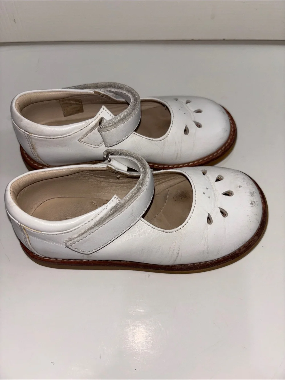 Elephantito White Girls Mary Jane Dress Shoes